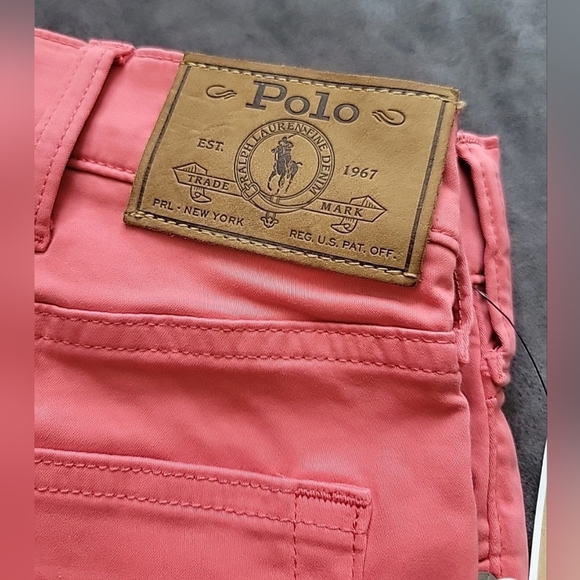 NWT Men POLO RALPH LAUREN Red Varick Slim Straight Stretch Sateen Casual Pants - Picture 7 of 11